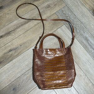 Alice.D Small Croc-Embossed Tote